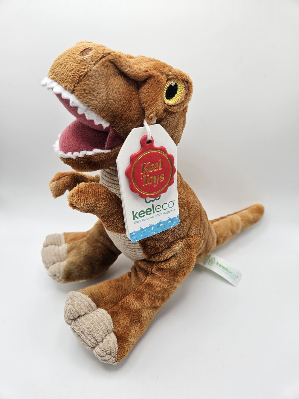 NEW Keel Toys Plush Tyrannosaurus Rex T-Rex Dinosaur Plush KeelEco 100% Recycled